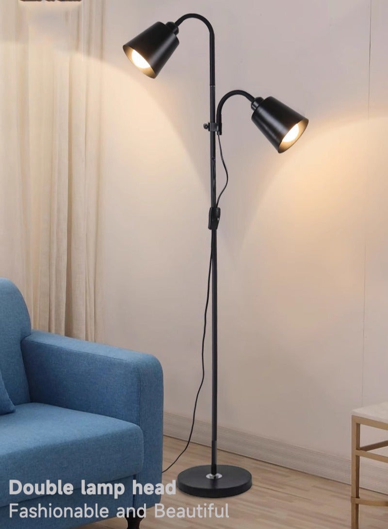 شاربدو مصباح أرضي حديث بسيط ، 7 واط 7 واط LED 3 ألوان قابل للتعديل ، مناسب لغرفة النوم غرفة المعيشة مكتب أسود 165x22 سم - Image 1