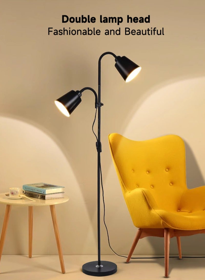 شاربدو مصباح أرضي حديث بسيط ، 7 واط 7 واط LED 3 ألوان قابل للتعديل ، مناسب لغرفة النوم غرفة المعيشة مكتب أسود 165x22 سم - Image 4