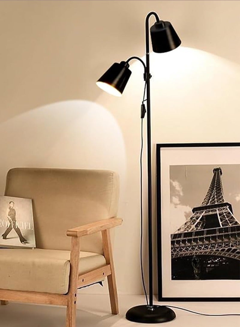 شاربدو مصباح أرضي حديث بسيط ، 7 واط 7 واط LED 3 ألوان قابل للتعديل ، مناسب لغرفة النوم غرفة المعيشة مكتب أسود 165x22 سم - Image 5