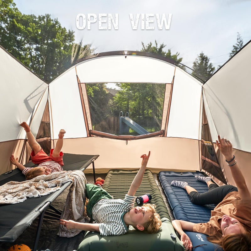 Portal 6 Person Family Camping Tents with Screen Porch, Weater Resistant 7' Tall Tent with Rainfly & Upgrated Poles, Easy Setup Tent for Outdoor Family Camping - Image 4