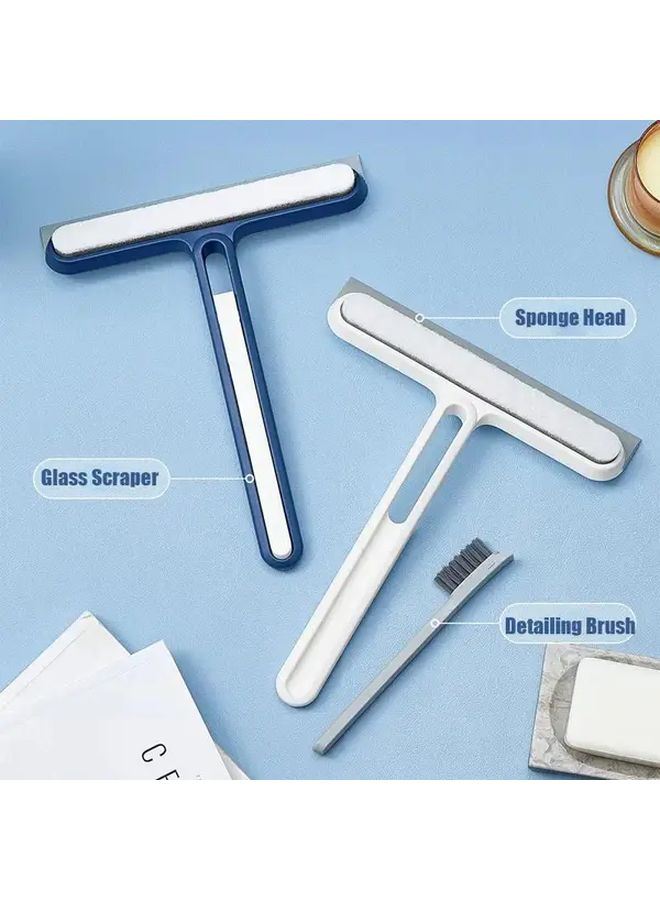 Blue Water Wiper Plate Cleaner Scraper Car Windshield Squeegee Handheld Easygrip Design - Image 3