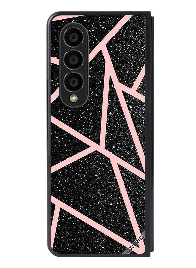 Covernex Protective Case Cover For Samsung Galaxy Z Fold 4 Glitters & Paths Pattern - Image 1