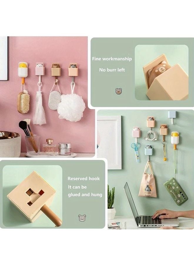 Grey Blue Cat Cartoon Hook Strong No Drill Design for Keys Hats Bags - Image 2