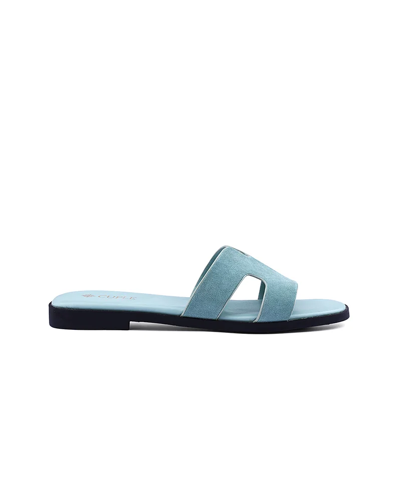 Cuple Womens suede flat sandals