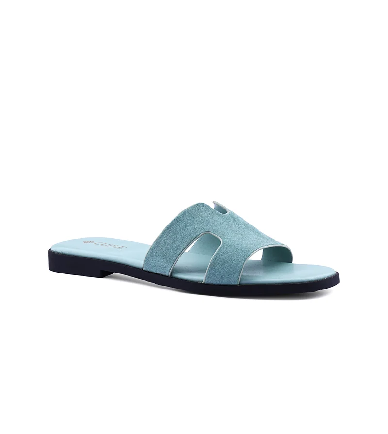 Cuple Womens suede flat sandals