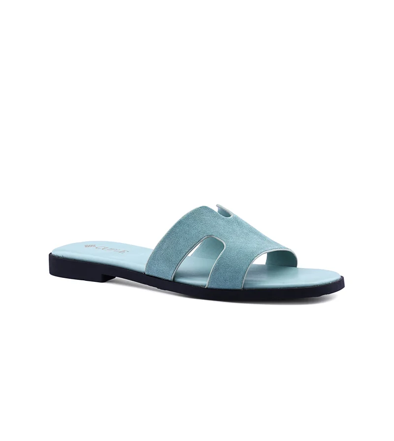 Cuple Womens suede flat sandals