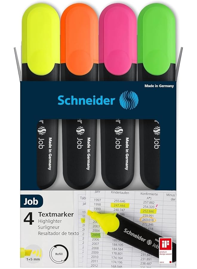 Schneider Job Highlighter Assorted Colors Set Of 4 - Image 2
