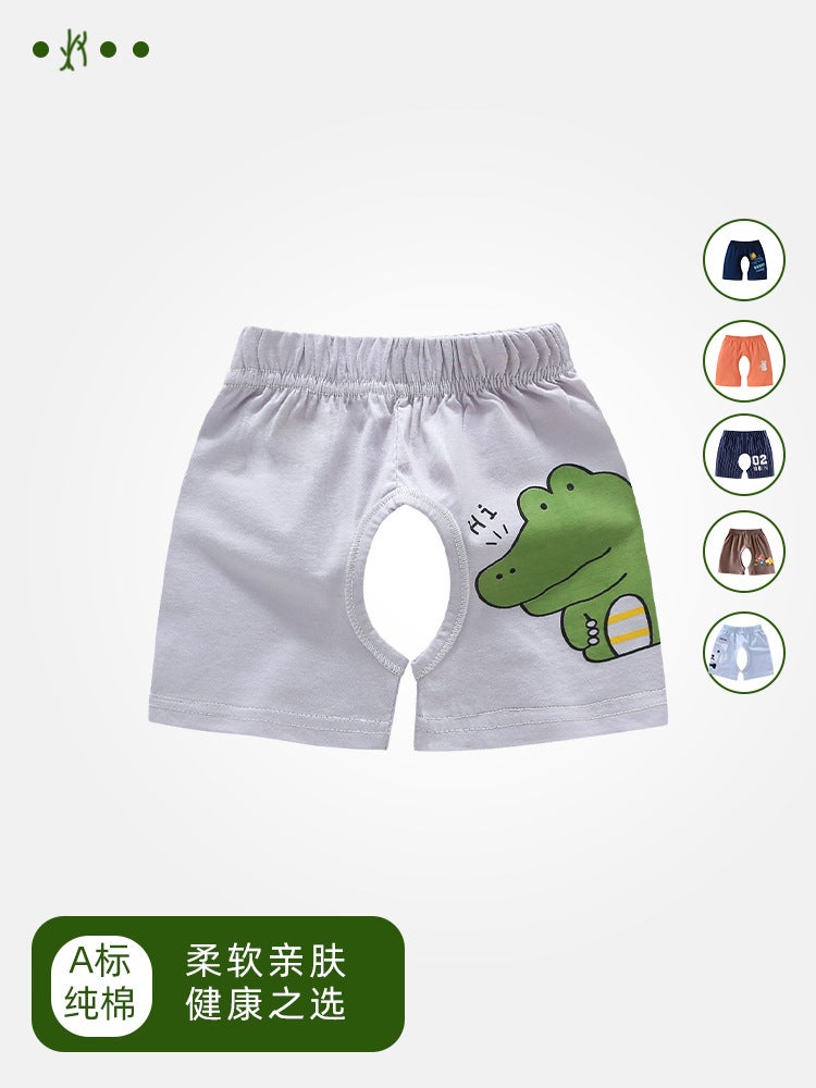Cotton Boys' Summer Shorts – Knee-Length Animal Print Toddler Pants - Image 2