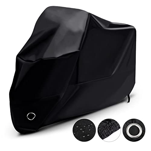 LIHAO Waterproof Motorcycle Cover Shelter Rain UV All Weather Protection 190T - Image 1