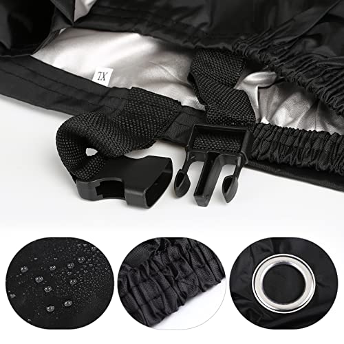 LIHAO Waterproof Motorcycle Cover Shelter Rain UV All Weather Protection 190T - Image 3