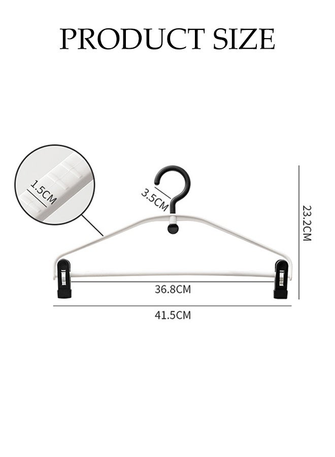 DUNISO 6 Pcs Clothes Hangers Set with Clips Multifunctional Heavy Duty Hangers 360° Swivel Hook Clothes Hangers Adjustable Non-Slip Clip Space Saving Clothes-rack for Pants, Skirts, Coats, Dresses, Tank Tops, Clothes - Image 4