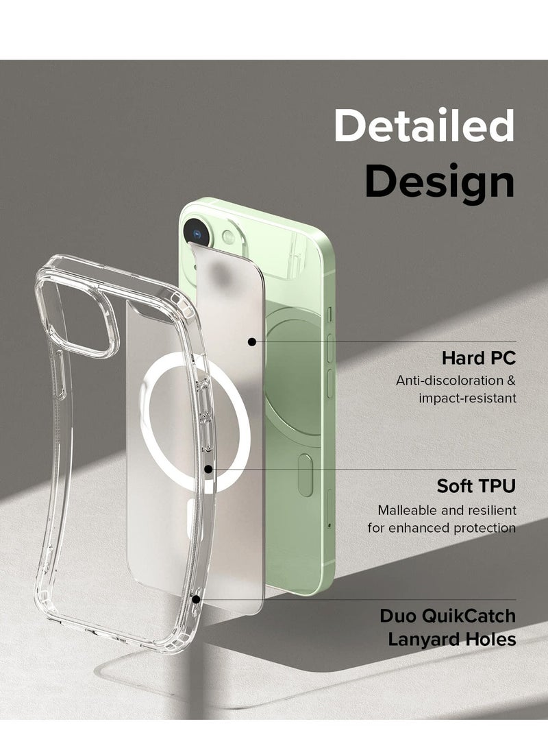 Magsafe Slim Thin Magnetic Air Pillow Corners Hard Back Crystal Case Cover For Apple I Phone 15 Plus 2023 Clear
