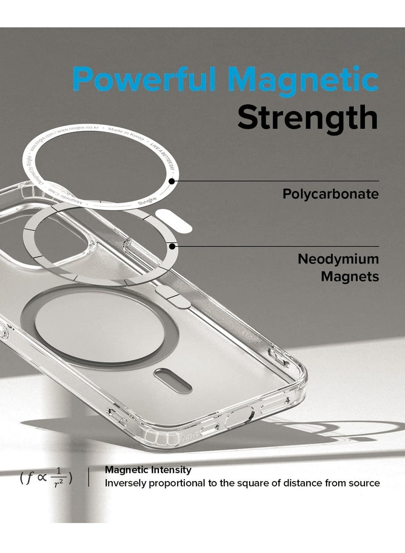 Magsafe Slim Thin Magnetic Air Pillow Corners Hard Back Crystal Case Cover For Apple I Phone 15 Plus 2023 Clear