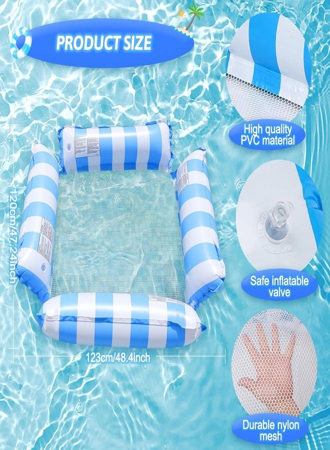 CDDCWZ 2 Pack Inflatable Pool Floats Adult Size Water Hammock,4-in-1 Water Floating Mesh Chair for Adults for Vacation Fun and Rest Summer Events Pool Parties - Image 4
