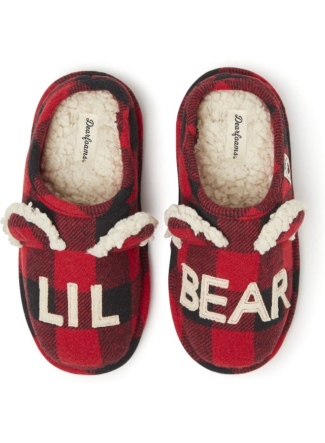 Dearfoams Unisex-Child Matching Family Toddler Lil Baby Bear Slipper - Image 1