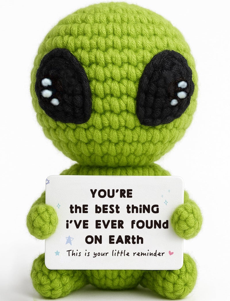 TKGIFTHOT Unique Valentines Gifts for Him Her Boyfriend Girlfriend Crochet Alien Valentines Day Anniversary Birthday Funny Romantic Gifts to My Love Men Women - Image 1