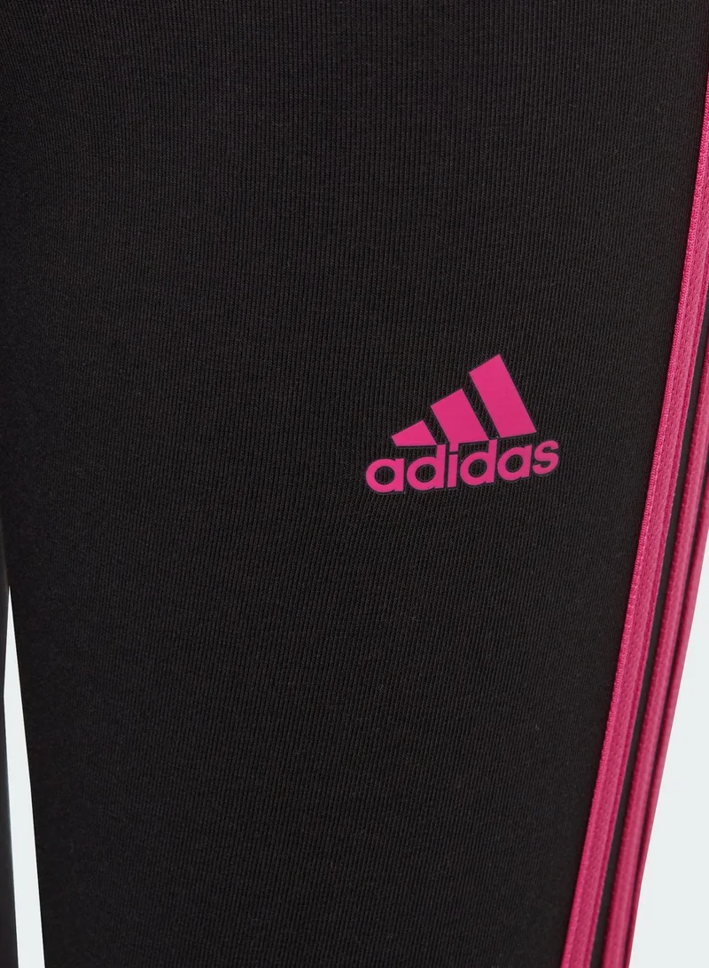 adidas بنطال رياضي ضيق قطن مزين ب 3 خطوط