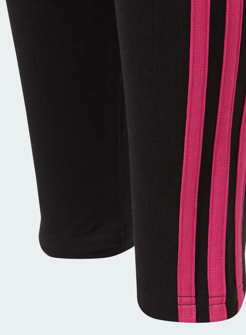 adidas بنطال رياضي ضيق قطن مزين ب 3 خطوط