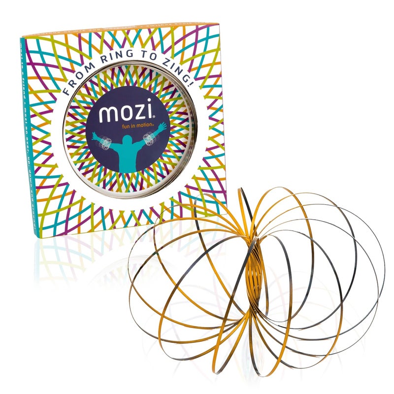Mozi Geometric Magic Flow Bracelet Easy to Use 3D Spiral Toy Spinning Bracelet for Children and Adults Black and Gold - Image 2