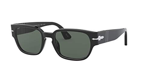 Persol PO3245S Square Sunglasses, Black/Green Polarized, 52 mm - Image 5
