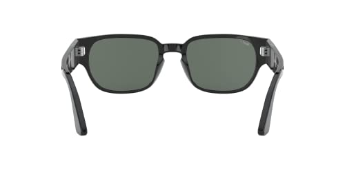 Persol PO3245S Square Sunglasses, Black/Green Polarized, 52 mm - Image 4