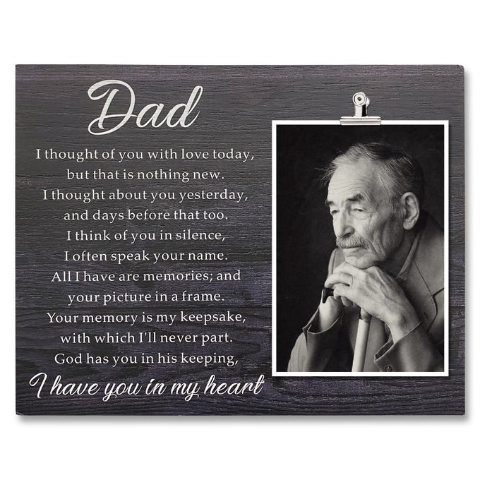 Memorial Picture Frame 787x98 inches Black for Dad Love Theme Unisex Adult