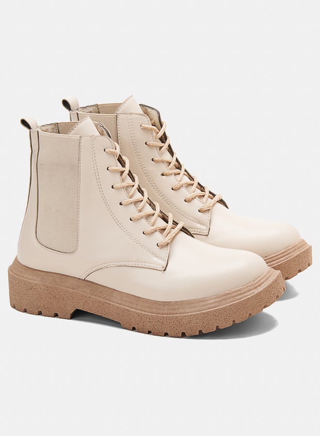 Lace Up Lug Boots