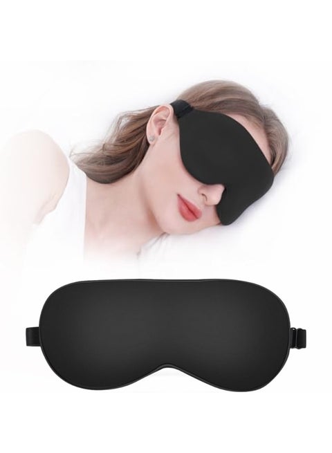 قناع نوم فائق النعومة وخفيف وحاجب للضوء للنوم بتصميم ثلاثي الأبعاد مطور مع حزام قابل للتعديل ومريح للقيلولة والسفر والنوبات الليلية واليوجا والتأمل للنساء والرجال
