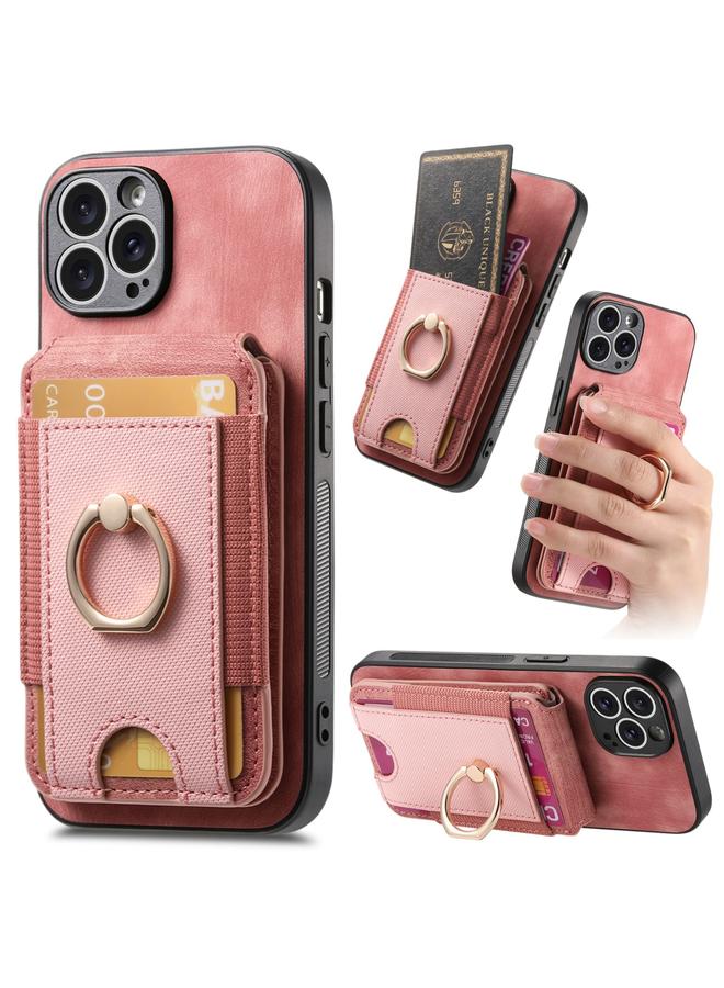 Zaboon Case For iPhone 13 Pro Retro Splitable Magnetic Stand Card Bag Leather Phone Case - Image 1