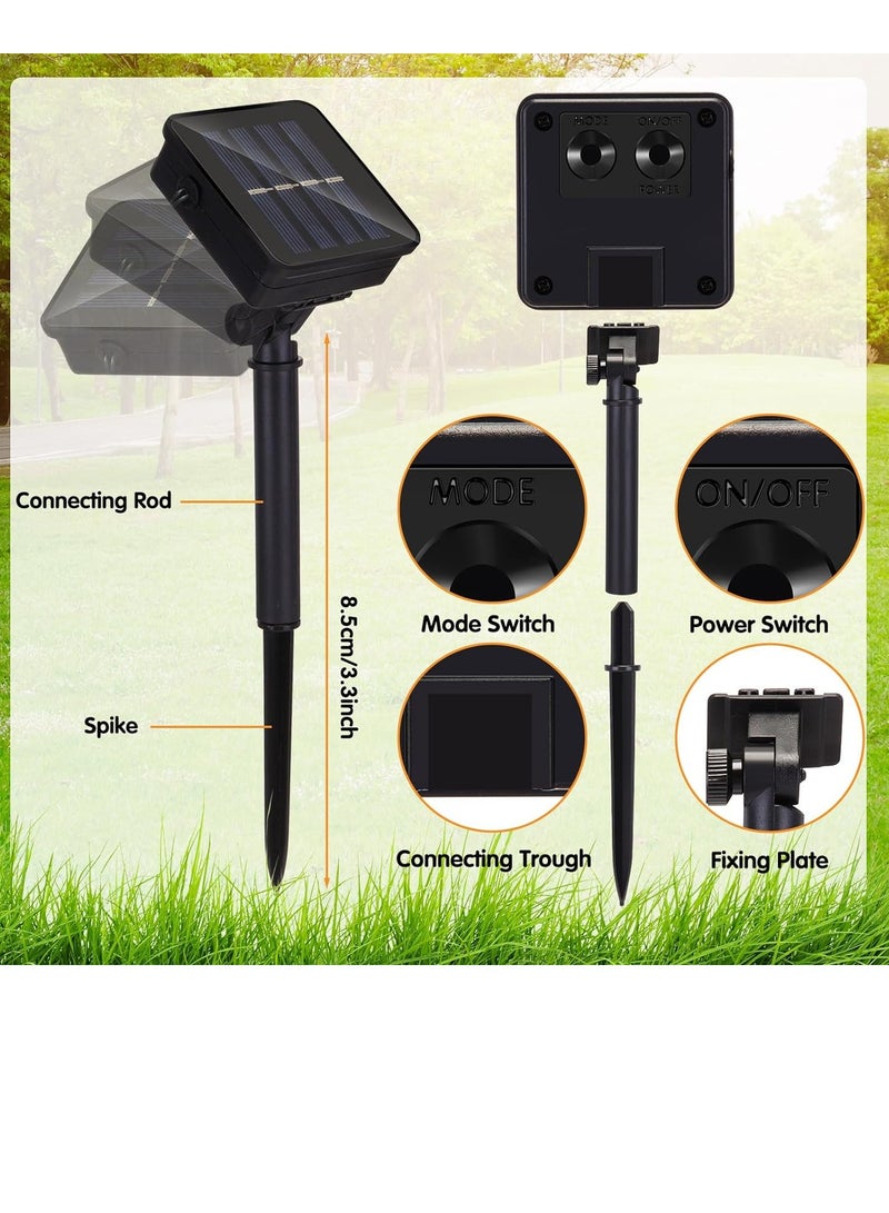 PAMEER Solar Powered Fairy String Lights 10Mtr 100 LEDs Strip for Christmas EID Ramadan Diwali Wedding Birthday Party Home Decoration Waterproof with 8 Modes Changing Button at Solar Panel Multicolor - Image 5