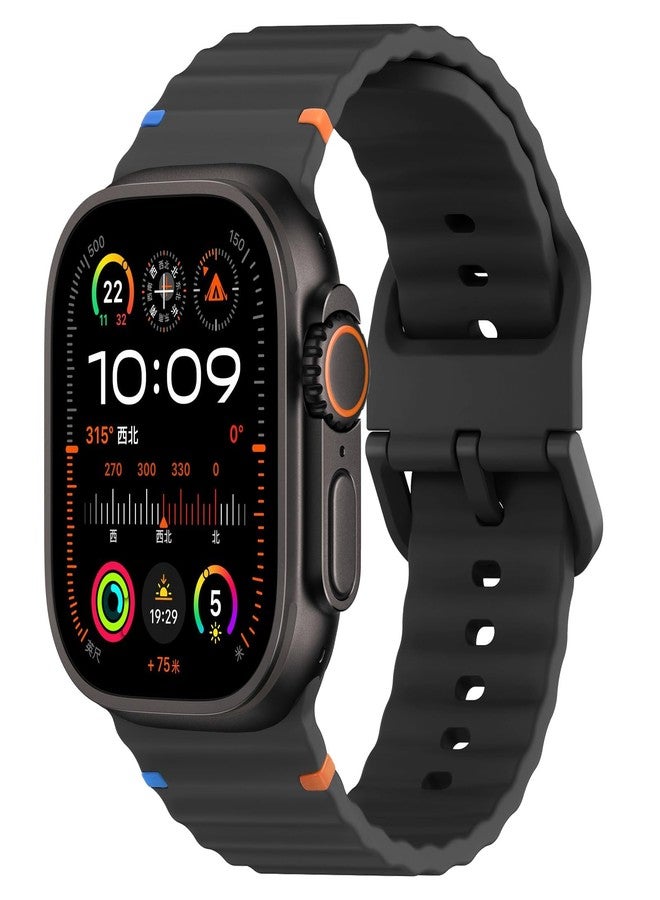 Wowstrap Sport Band for Apple Watch Ultra/3/2 Bands 49mm 46mm 45mm 44mm 42mm 41mm 40mm 38mm iWatch Wristband for Men Women,Waterproof Silicone Strap for Apple Watch Series 11 10 9 8 7 6 5 4 3 SE 3/2nd 41 45 mm - Image 1