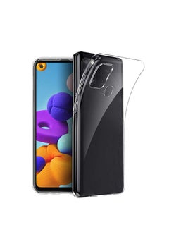 شيزي جراب حماية نحيف وشفاف من سلسلة غير مرئية من البولي يوريثان الحراري المرن لهاتف Samsung Galaxy A21s شفاف  - Image 1