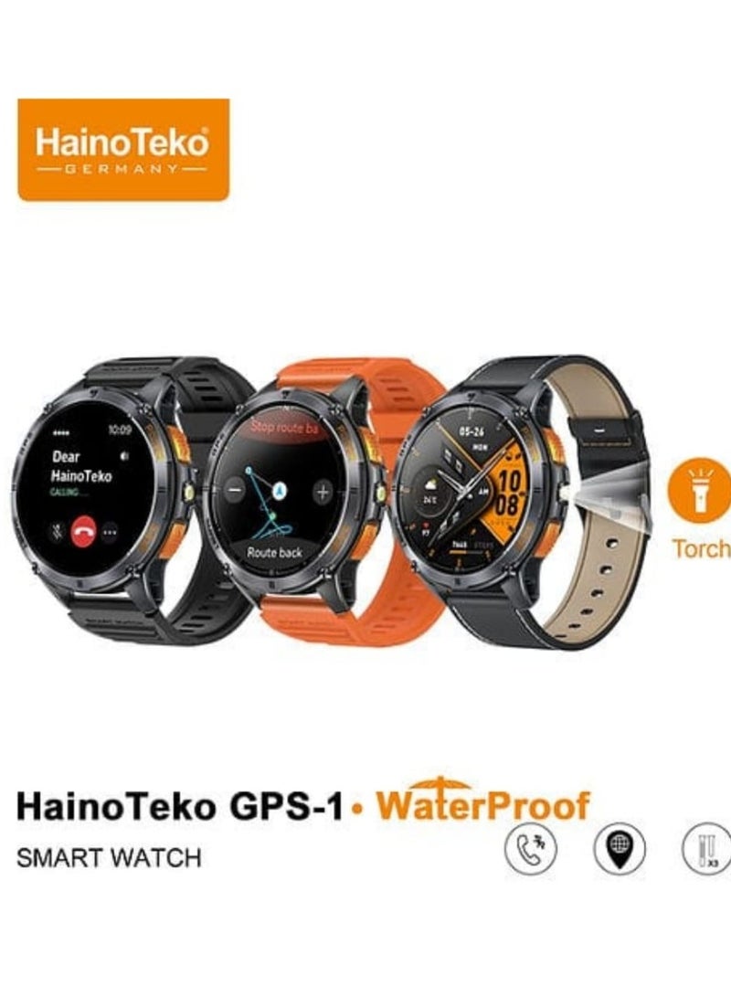 Haino Teko HainoTeko GPS-1: Waterproof AMOLED Smartwatch with Health Tracking & Fitness Features - Image 1