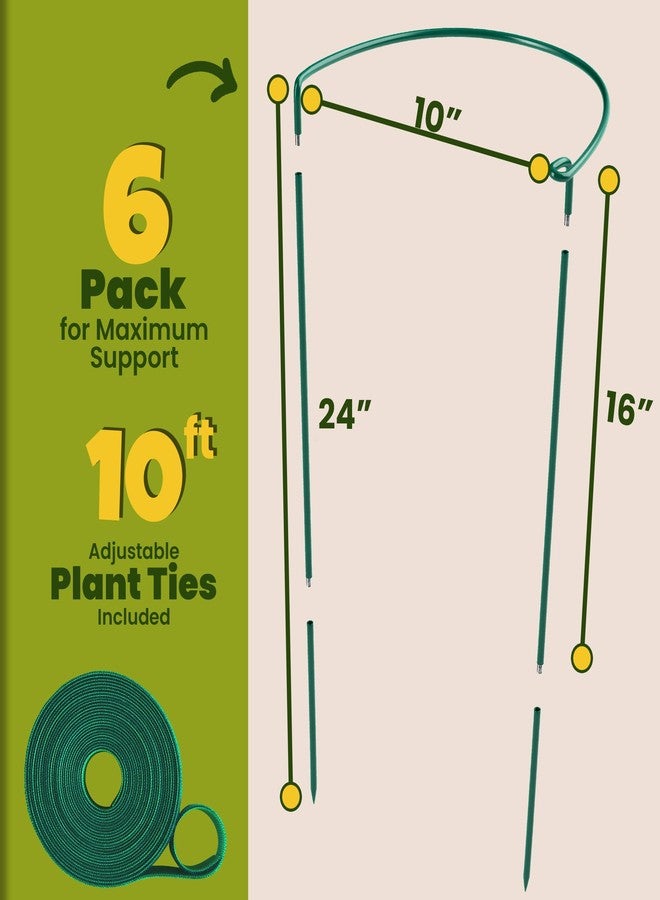 K-Brands Round Plant Support Stakes 24" 6 Pack. with Screws - Image 2