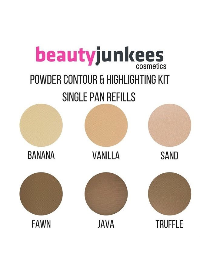 Beauty Junkees Banana Setting Highlighting Pressed Powder Makeup - Yellow Under Eye Concealer, Color Corrector, Contour Highlight Palette Refill Magnetic Pan 37mm, Professional Cosmetics, Paraben Gluten Cruelty Free  - Image 2