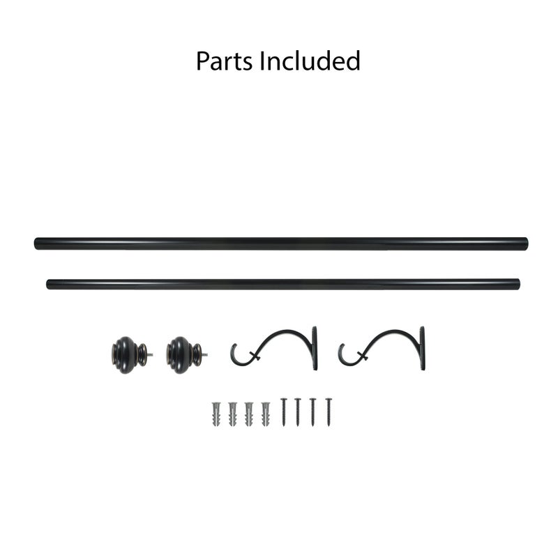 Decopolitan 1-Inch Urn Single Window Treatment Rod Set, 18 to 36-Inch, Bronze - Image 5