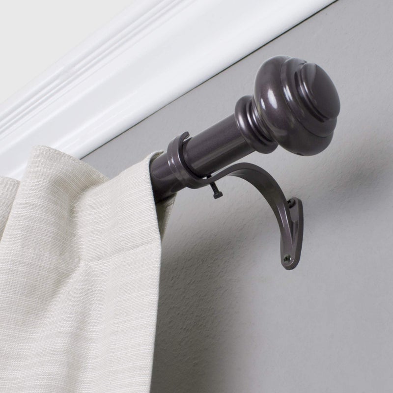 Decopolitan 1-Inch Urn Single Window Treatment Rod Set, 18 to 36-Inch, Bronze - Image 2