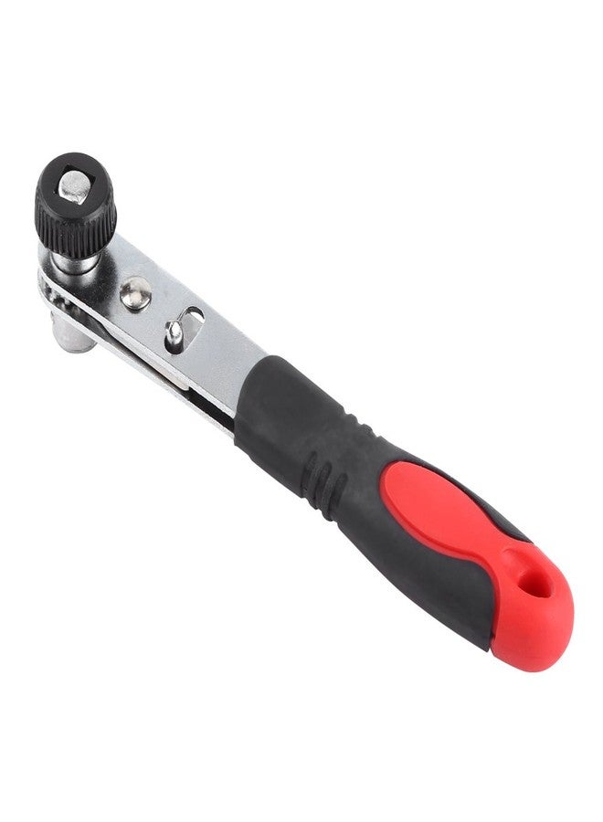 Walfront 1/4" Wrench Screwdriver Ratchet Handle with Interchangeable Driver Bits and Hex Socket Ratchet Wrench Sockets Tool Sets Red+Black - Image 1