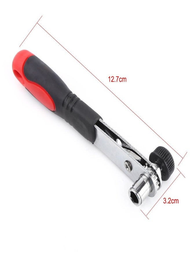 Walfront 1/4" Wrench Screwdriver Ratchet Handle with Interchangeable Driver Bits and Hex Socket Ratchet Wrench Sockets Tool Sets Red+Black - Image 2
