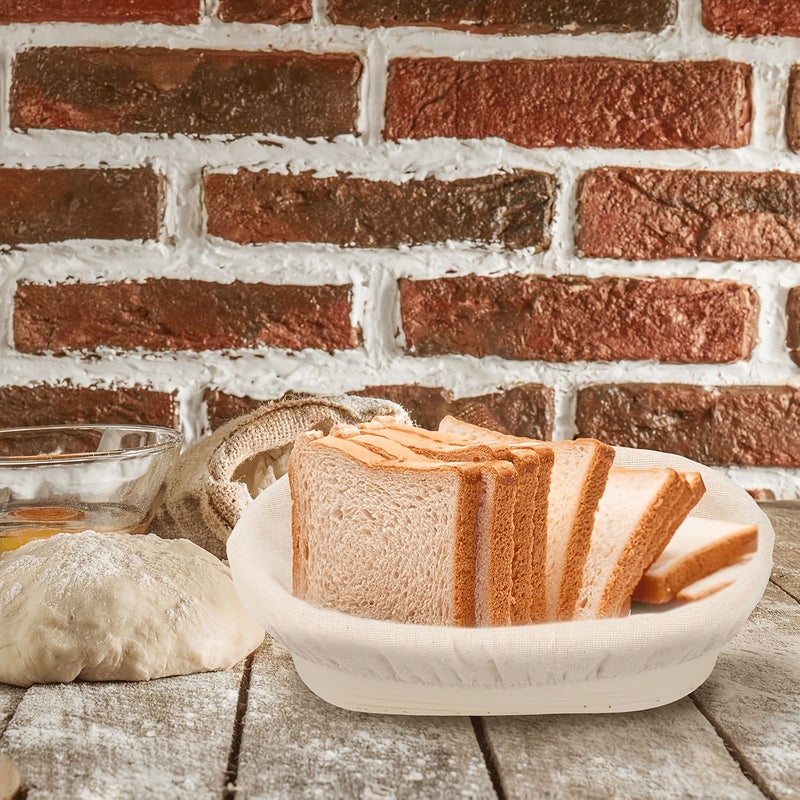 2pcs Oval Bread Proofing Basket Cloth Liners 10 X 6 Inches Dough Baking Covers for Home and Bakery - Image 5