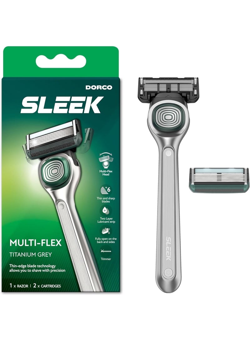 DORCO شفرة دوركو سليك بتقنية متعددة المرونة، 1 مقبض + 2 شفرات - Image 1