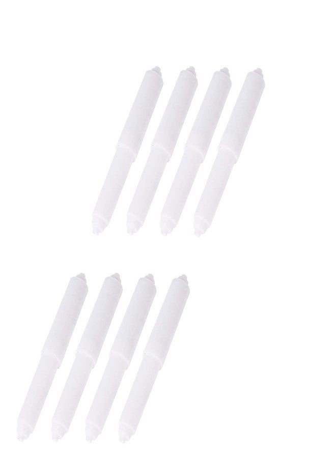 LazyMe 8 Pack 6 Inch White Universal Toilet Paper Holder Roller White Replacement Plastic Spring Loaded - Image 1