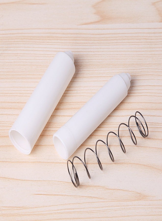 LazyMe 8 Pack 6 Inch White Universal Toilet Paper Holder Roller White Replacement Plastic Spring Loaded - Image 4