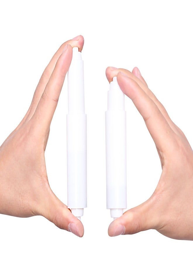 LazyMe 8 Pack 6 Inch White Universal Toilet Paper Holder Roller White Replacement Plastic Spring Loaded - Image 3