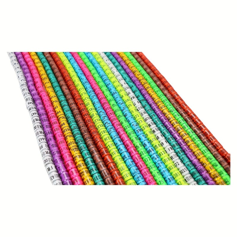 Fluorescent Yellow Multi Color Pigeon Leg Rings 20pc Training Bird Foot Id Belts - Image 5