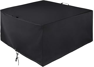 Unicook Unicook Square Fire Pit Cover 38 Inch, Heavy Duty Waterproof Fire Table Cover, Outdoor Firepit Cover with Drawstring  - Image 1