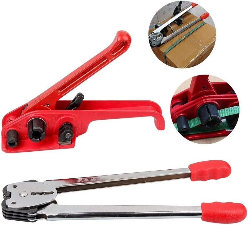 Palmarosa Heavy Duty Manual 4 in 1 PET/PP Manual Strapping Tools Packing Machine Set Tensioner & Sealer 100m Packing Belt - Image 3