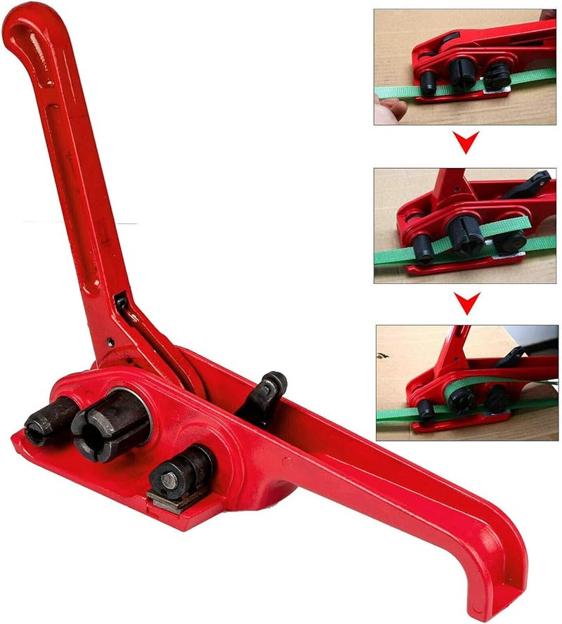 Palmarosa Heavy Duty Manual 4 in 1 PET/PP Manual Strapping Tools Packing Machine Set Tensioner & Sealer 100m Packing Belt - Image 5