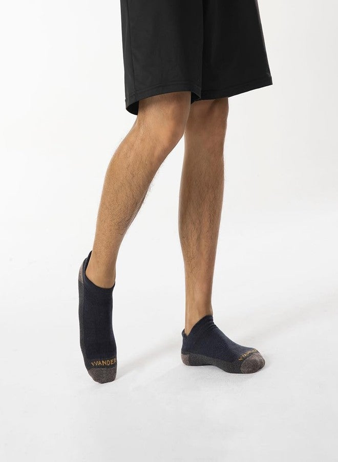 WANDER Merino Wool Ankle Running Hiking Socks 3 Pairs Lightweight Cushioned Sweat-Wicking No Show Athletic Socks Men Women - Image 3