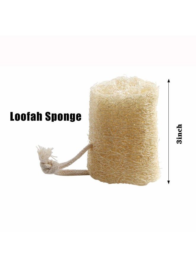FEBSNOW Loofa Body Scrubber - 4 PCS Exfoliating Loofah Back Scrubber Natural Luffa Shower Bath Sponge Exfoliating Washcloth Face Scrubber Pad for Deep Clean & Invigorate Your Skin - Image 5